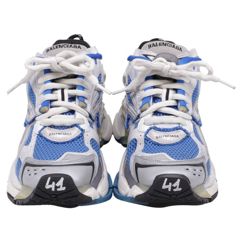 Balenciaga Runner Sneakers in Blue Polyurethane - Picture 3 of 10